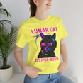 thumbnail image 2 of Lunar Eclipse tshirt, Neon Cyber Punk Cat tshirt, Cat lover Gift, 2 of 2