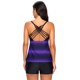 thumbnail image 1 of ABPHQTO Tankini morado con tiras y espalda hueca para mujer, 1 of 5
