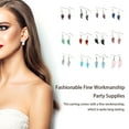thumbnail image 1 of 1 Pair Pearl Earring Ear Stud Sweet Fashionable Fine Workmanship Party Gift Exquisite Attractive Beautiful Long-lasting Rustproof Carved Crystal Angel Wing Type 10, 1 of 6