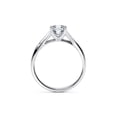 thumbnail image 2 of SparklingSplendor 925 Silver Asscher cut 1.3 CT Diamond, two smaller secret diamonds in its crown Promise Ring for Her, 2 of 4