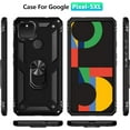 thumbnail image 2 of Phone Case for Google 4a 5G,Google Pixel 4a 5G Case, Military Grade Protective Google Pixel 4a 5G Cases Cover with Ring Car Mount Kickstand for Google Pixel 4a 5G - Black, 2 of 12