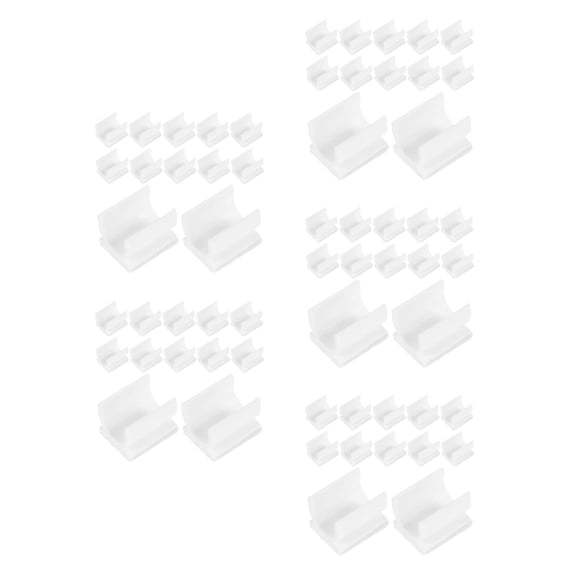 HOMEMAXS 250 pcs  Dry Erase Marker Holder Whiteboard Plastic White Pen Holder Clip Self Adhesive Pen Holders White Board Clipboard Desk Pen Clip