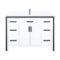 thumbnail image 2 of 48" White Bathroom Vanity With Cultured Marble Surface And Faucet - Scratch- Stain-, 6 Drawers & 1 Cabinet For Ample Space, Soft Close Door 48 In. Bath Top Long-lasting Scratch-, Generous Storage,, 2 of 6