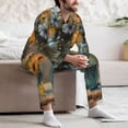thumbnail image 7 of Cauagu Charming Daisy Bouquet Art Print Men's Long-Sleeve Pajama Set,Soft Button-Front 2Pjs for Men Long Sleeve Men’s Sleepwear-X-Large, 7 of 7