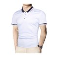 thumbnail image 1 of Sunloudy Hombres Verano Slim Fit Camisa, Contraste Color Solapa Manga Corta Casual Tops para Novio, Marido, Padre Sunloudy moda, 1 of 6