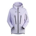 thumbnail image 2 of Mwjwdo Unisex Lightweight Jackets Windbreaker Raincoat Waterproof Coat Long Sleeve Zipper Hoodies Softshell Jackets & Pockets Purple XXL, 2 of 3
