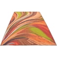 thumbnail image 2 of Abstract Rainbow Waves Multi Color Area Rug Slip Skid Resistant Rubber Back Anti Bacterial Area Rugs (Multi-Color, 6'7" x 9'2"), 2 of 7