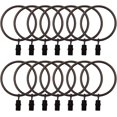 thumbnail image 1 of 14 Pack Strong Iron Metal Curtain Rings with Clips 2.5 Inch Diameter, Decorative Drapery Rustproof Curtain Rod Clip Ring, Durable Vintage Drapery Hooks with Clips (Red Bronze), 1 of 5