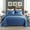 Midtone Blue, variant on MarCielo 3-Piece Elegantly Embroidered 100% Cotton Oversized Quilt Bedspread Set TM