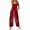 Vermilion, variant on Women's Casual Sleeveless Christmas Print Cotton Jumpsuit, Black, Size L