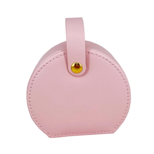 Bolsa para joyas, organizador de almacenamiento de joyas, multiusos, para anillos, collares y joyas. Rosa