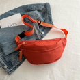 thumbnail image 1 of Bolso de pecho de plátano para mujer, bandolera de lona para correr, riñonera informal, bolsa deportiva con cinturón de media luna, 1 of 5