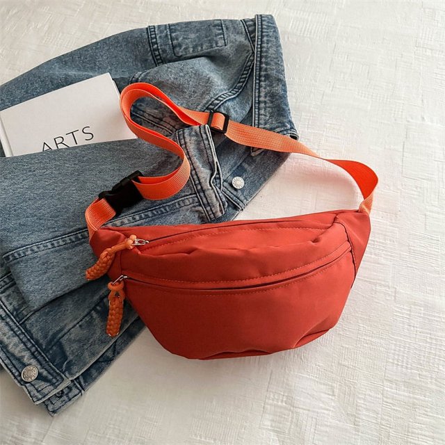 Bolso de pecho de plátano para mujer, bandolera de lona para correr, riñonera informal, bolsa deportiva con cinturón de media luna