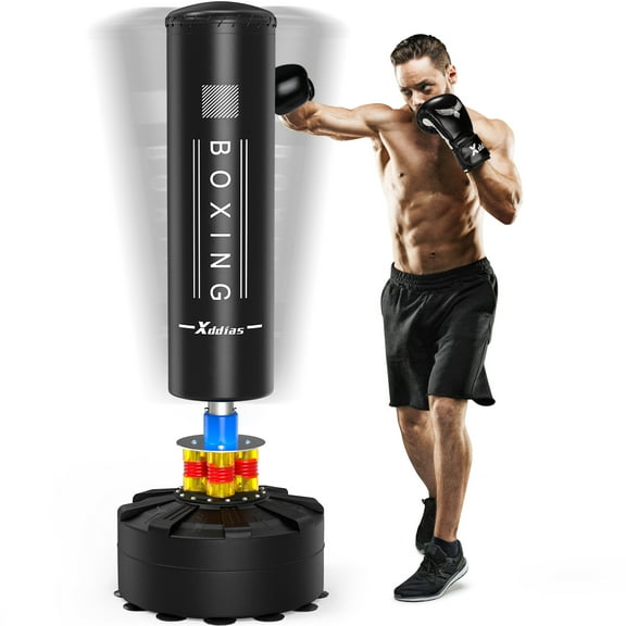 Punching Bag with Stand, Punching Bag for Adults, Boxing Bag with Stand 70''-205lbs Freestanding Punching Bag for Adult Youth Kids - Men Women Stand Kickboxing Bag for Home Office Gym