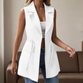 thumbnail image 5 of QQZ 2026 Summer Fall Women's Sleeveless Vest Tops - Lightweight Breathable Lined Trendy Casual Work Office Blazer - Pockets Women’s Jackets Fall Long Sleeve, 5 of 9