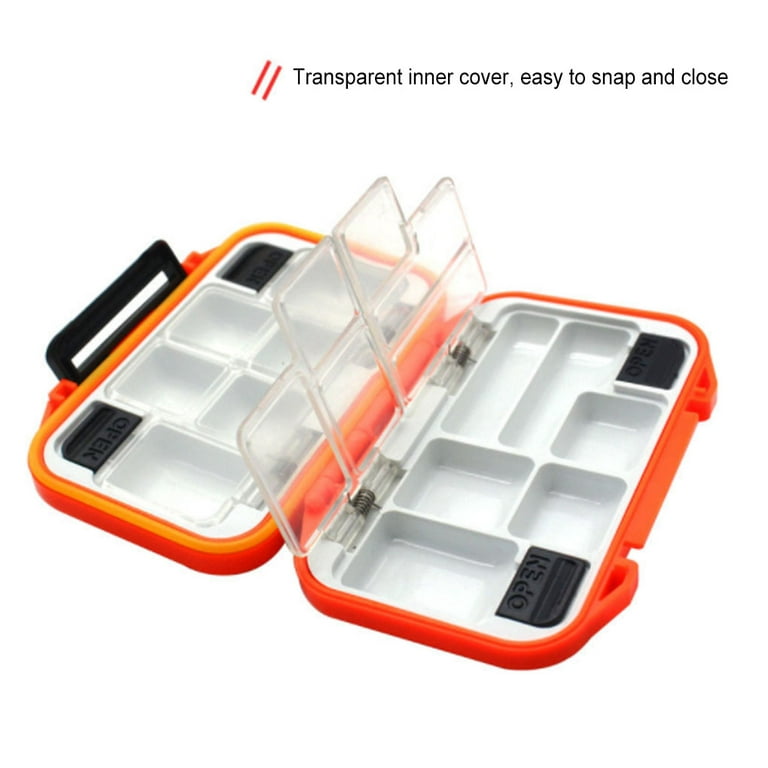 Fearlessin Tackle Box Portable Syurdy ABS Carp Fishing Baits Boxes  Multifunctional Storage Case Professional BaitContainer M Orange 