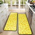 thumbnail image 4 of Kitchen Rugs Sets Of 2,Yellow Lemon Slices Yellow Pattern Anti Fatigue Kitchen Mat Rugs Non Slip Washable,Decorative Kitchen Floor Mats for Kitchen,Sink,Laundry,17"x47"+17"x47", 4 of 5