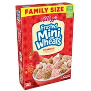 Kellogg's Breakfast Cereal Frosted Mini-Wheats, Strawberry, 21 Oz