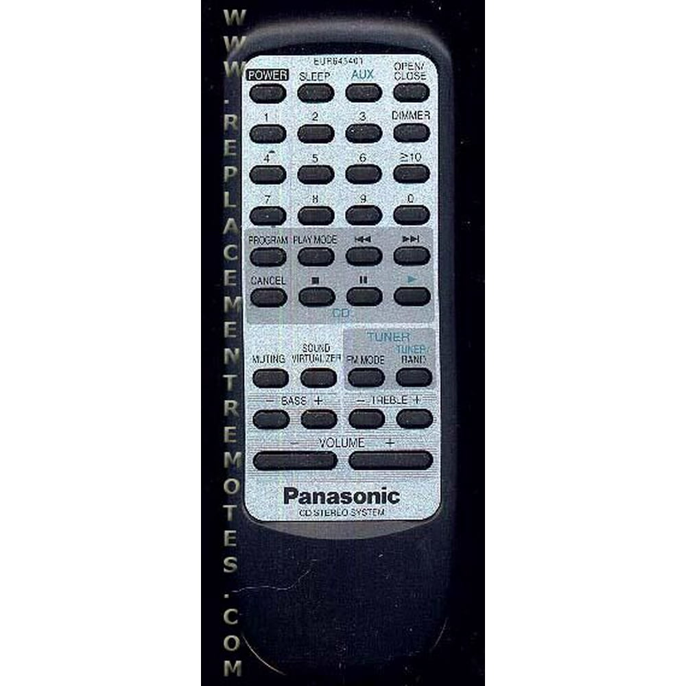 Panasonic EUR645401 (p/n EUR645401) CD Player Remote Control