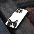 thumbnail image 4 of WIRESTER Shockproof Soft Rubber Cover Case for Apple iPhone 16 Pro Max 6.9" 2024, Animal Black White Tuxedo Cat, 4 of 5