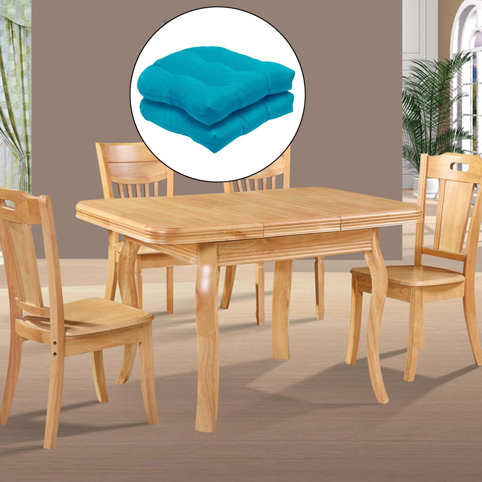 Colcolo 2 Pack Tufted Seat Cushion 48x48cm Outdoor Indoor Chair Cushions for Wicker Chair Seat Rocking Chair Cushion Pad Sets for Garden Patio Home Office Furniture Cushion Blue