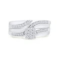 thumbnail image 2 of AFFY White Natural Diamond Wedding Trio Bridal Ring Set In 14k White Gold (0.33 Cttw), 2 of 9