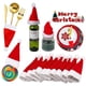 thumbnail image 2 of Decoración de mesa navideña, Mini sombrero de Papá Noel, vajilla, juego de cuchillos y tenedores, soportes de platería, decoraciones colgantes de Navidad, ajuste de mesa de Navidad, 2 of 4