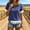 Navy, variant on Fringe Tops for Women Short Sleeve Crewneck Western Tassel Hem Casual Summer Tees Country Concert Music Festival Trendy Vacation Blouses