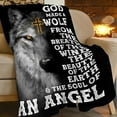 thumbnail image 4 of Kuscheln Wolf Blanket for Girls Boys Motivational Quotes Throw Blankets Wildlife Wolf Fleece Cozy Throws Warm Soft Fuzzy Stuffed Animal Plush Decor for Sofa Bed Gifts, 4 of 7