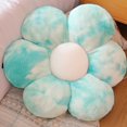 thumbnail image 1 of New 30/75cm six Petal Flower Cushion Girly Room Decor Sunflower Pillow Bay Window Grey Flower Setting for Kids Bedroom Seat Pilrabbit-fur blue45cm Deng Xun unisex, 1 of 2