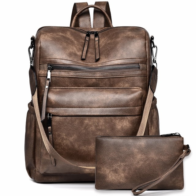 Dora & Liz Mochila para mujer Monedero Mochila de cuero Monedero para mujer Mochila de moda de viaje Bolsos de hombro de diseñador para mujer