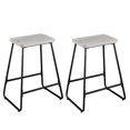 thumbnail image 1 of Steve Silver Carson Weathered Driftwood Gray Metal Counter Stool, 1 of 2