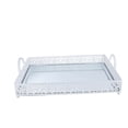 thumbnail image 6 of Efavormart 16"x12" Lace White Metal Decorative Serving Trays with Handles, Rectangle Mirrored Vanity Trays for Party, Wedding Tray, Kitchen Decoration, and Sweets Farmhouse Tray, 6 of 10