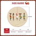 thumbnail image 3 of Daiia African Women Drawing Merry Christmas Tree Skirt , Xmas Large Lace-up Tree Skirt, Santa Snowflakes Rustic Home Decorations New Year Party Farmhouse Decor-30", 3 of 7