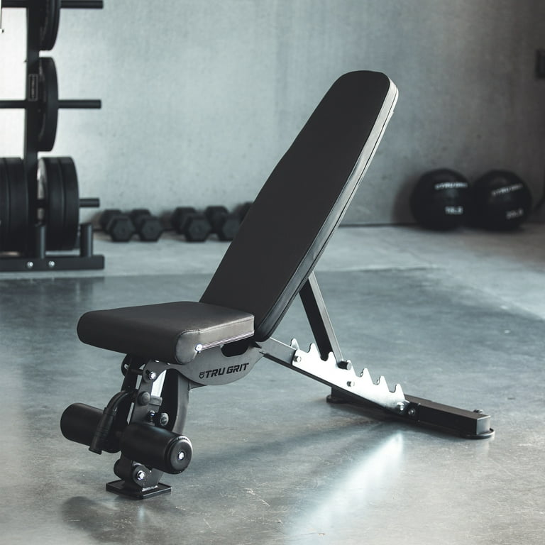Tru Grit Fitness Industrial AB Weight Bench with Adjustable Features for Weightlifting and Fitness Walmart