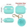 thumbnail image 5 of for Airpods Pro 2 Case, Silicone Protective Covers Skin Come with Keychain+Fur Ball Compatible with Apple AirPods Pro 2nd Generation 2022 (Mint-Green), 5 of 9