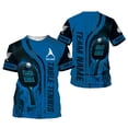 thumbnail image 2 of Personalized Name Team's Name Table Tennis Shirt 3D, Table Tennis Shirts, Funny Shirts for Team, Men Women unisex 3D shirt (Teal, L), 2 of 10