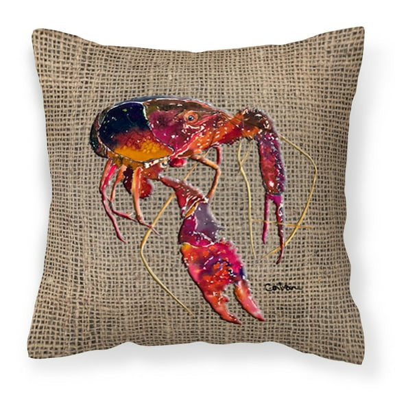 Carolines Treasures 8739PW1414 Crawfish Fabric Decorative Pillow 14HX14W multicolor