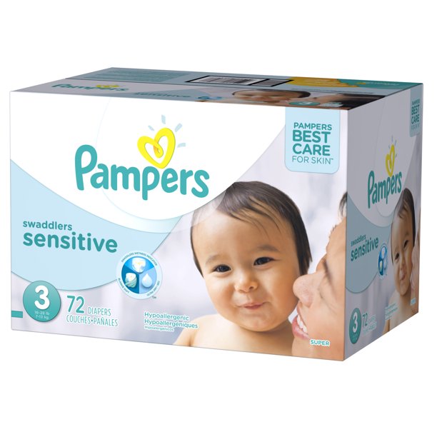 Pampers Swaddlers Sensitive Diapers Size 3 72 count
