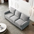 thumbnail image 2 of Gzxs 83" Modern Sofa Couch for Living Room, Linen Upholstered 3 Seater Sofa for Small Space, Apartment, Offfice, Studio, Gray, 2 of 9