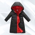 thumbnail image 4 of TYGHBN Boys Girls Long Lightweight Hooded Jacket Packable Autumn and Winter Long Down Coats Medium Weight Jackets for Girls 5t Kids Jackets Girls 5t to 6t 5t Girls Winter Coat Youth Girls Coat Kids, 4 of 6