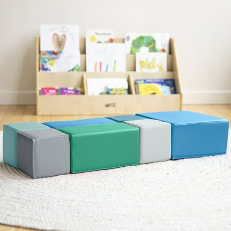 ECR4Kids SoftZone Big Foam Building Blocks, Contemporary, 7-Piece