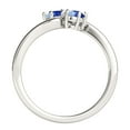 thumbnail image 2 of Mauli Jewels Engagement Rings for Women 0.90 Carat Two Stone Sapphire Wedding Engagement Ring 4 Prong-Setting 10k White Gold, 2 of 6