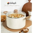 thumbnail image 5 of 10Qt Nonstick Stock Pot with Lid, White, 5 of 9