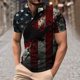 thumbnail image 1 of Blusa y camisa de manga corta con cuello vuelto para hombre, estilo casual, de moda, de manga corta, con botones estampados y cuello vuelto, blusa de poliéster para hombre., 1 of 5