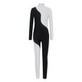 thumbnail image 3 of Zaldita Kids Girls Long Sleeve Color Block Gymnastics Leotard Full Body Romper Dance Bodysuit Unitard Dancewear White 14, 3 of 7