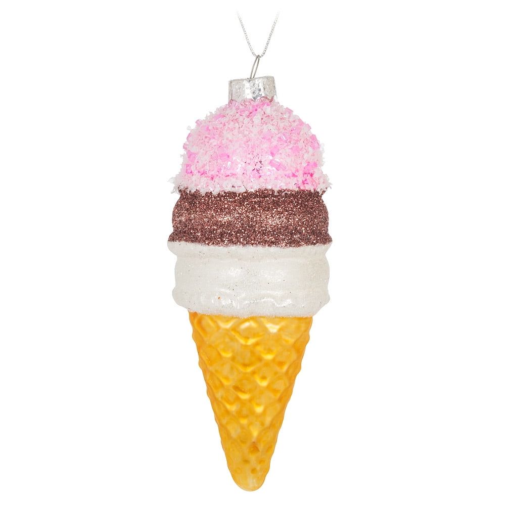 Set of 6 Ice Cream Cone Ornament