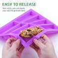 thumbnail image 4 of Moldes para barras de granola Zezzxu, silicona, 8 cavidades, paquete de 2, color morado, 4 of 7