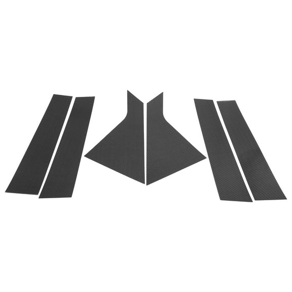 Unique Bargains Door Pillar Window Trim for Chevy Impala 2014-2020 Carbon Fiber ePattern Black Front Rear Left Right Anti Scratch Sticker Pillar Posts Cover 6 Pcs