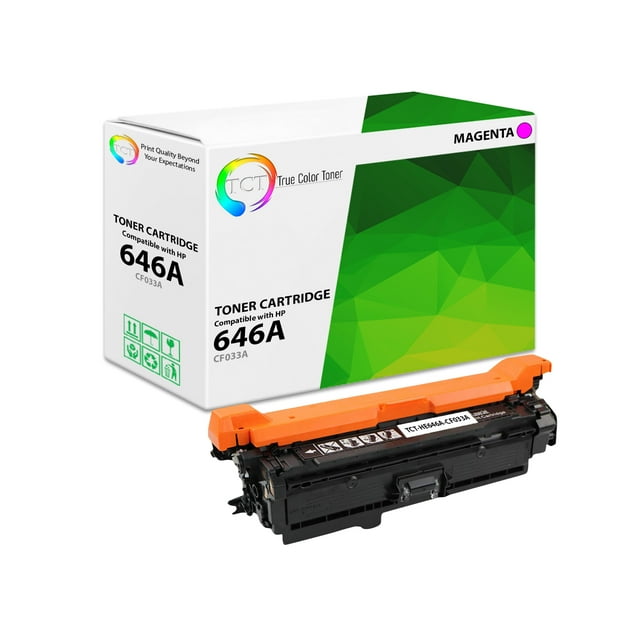 TCT 646A Magenta Toner Cartridge - Compatible Replacement for HP 33A Works With HP Color LaserJet Enterprise CM4540MFP Printers (12,500 Pages)